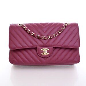 Chanel Medium Calfskin Chevron Classic Double Flap Bag